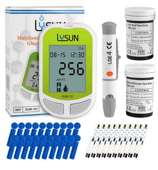 2-in-1 Uric Acid & Glucose Home Test Kit