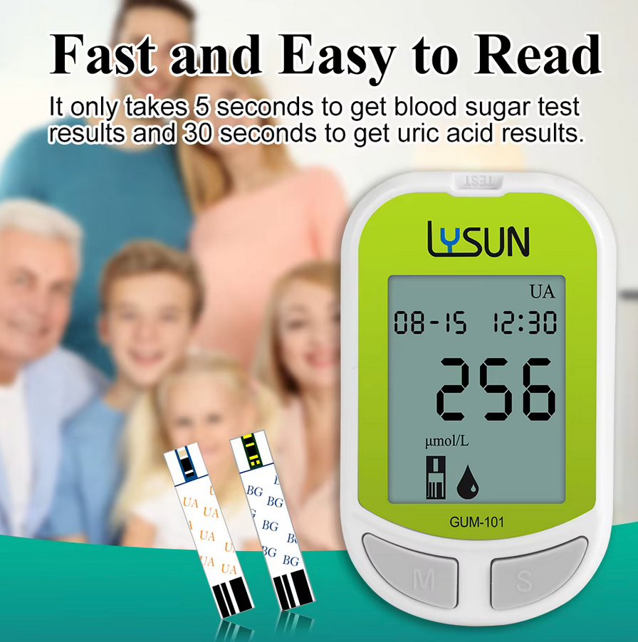 2-in-1 Uric Acid & Glucose Home Test Kit