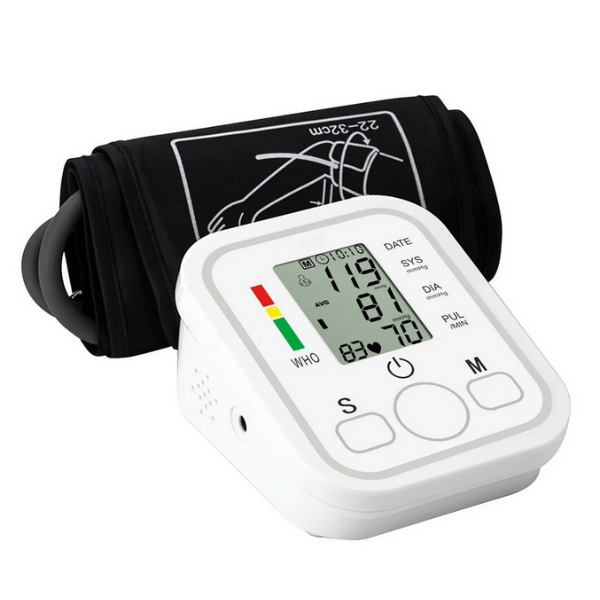 Blood pressure monitor with heart rate